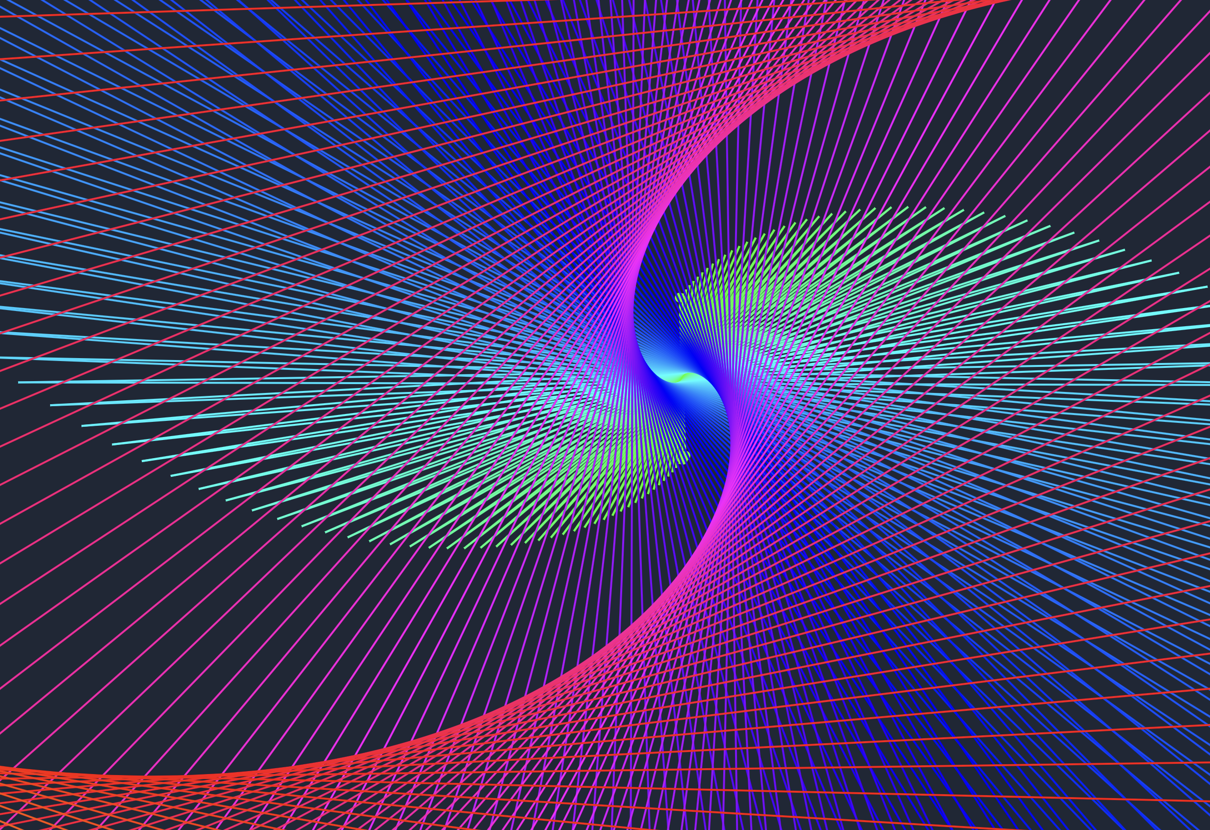 A spiral made in a tadi web tool.