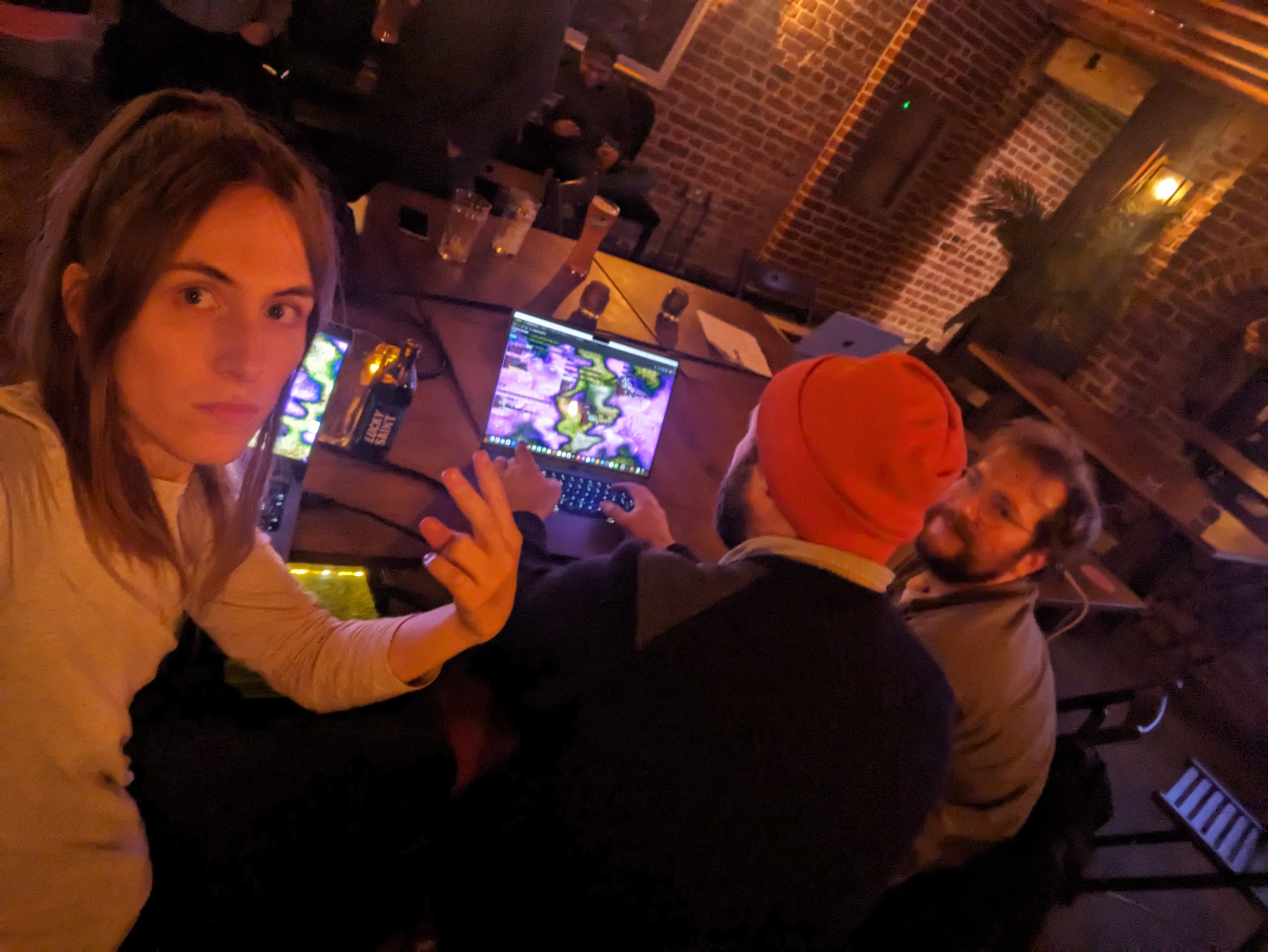 me doing the tentpole gang sign at the meetup