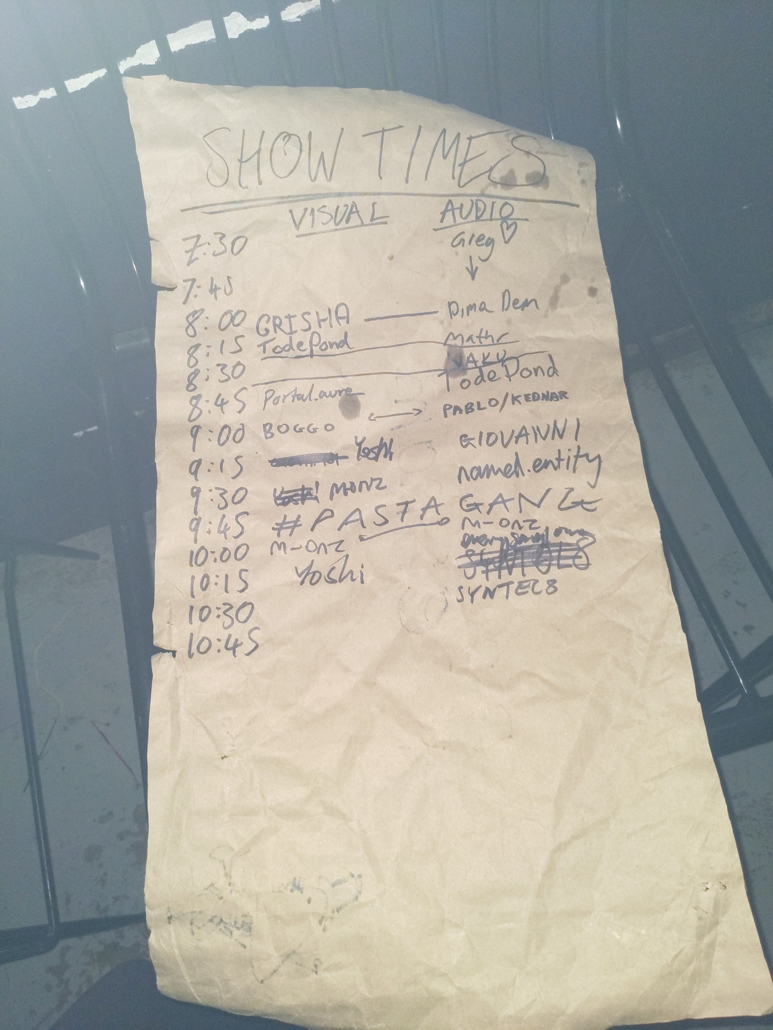 a more complete setlist