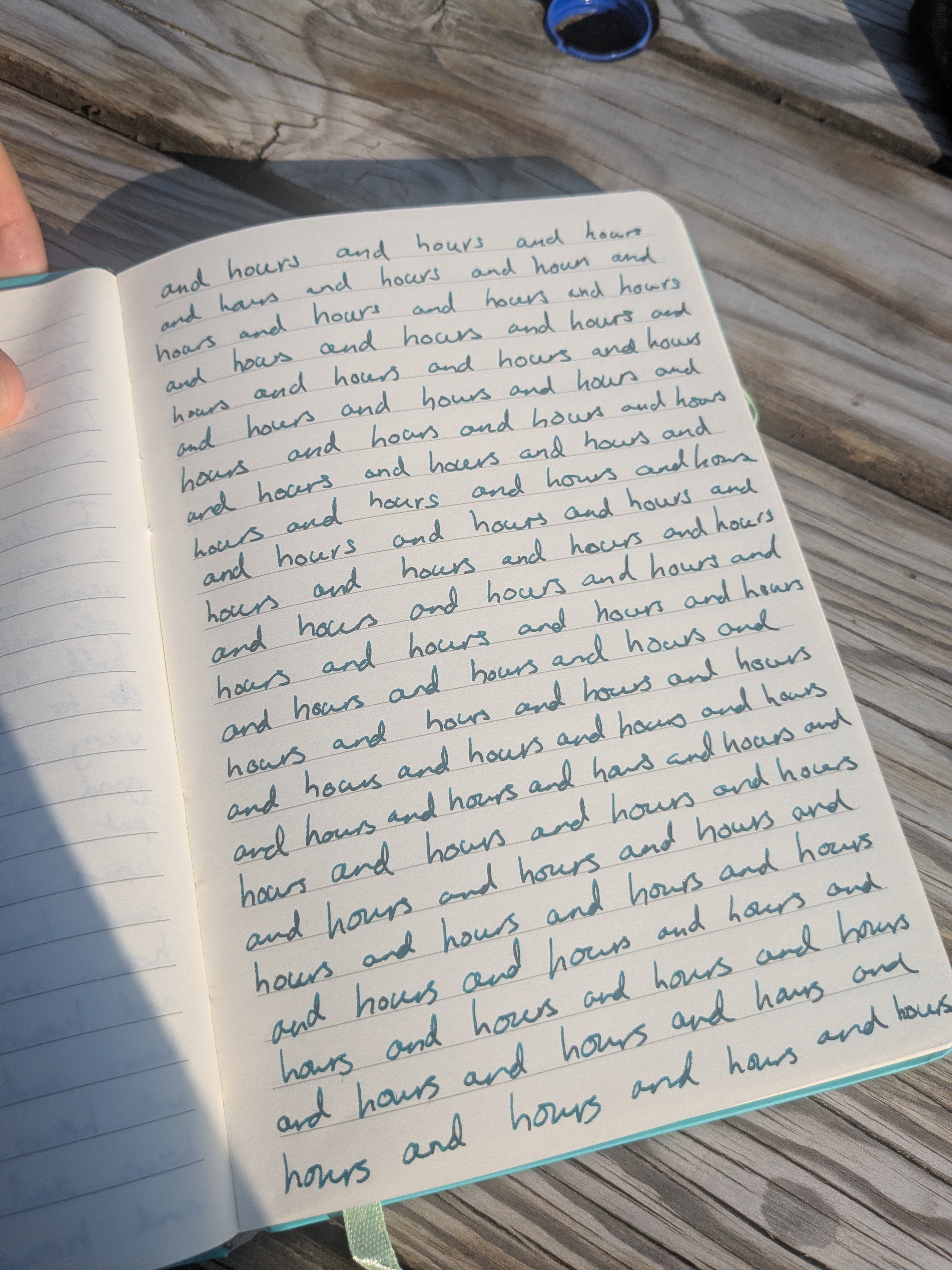 my handwritten blog post