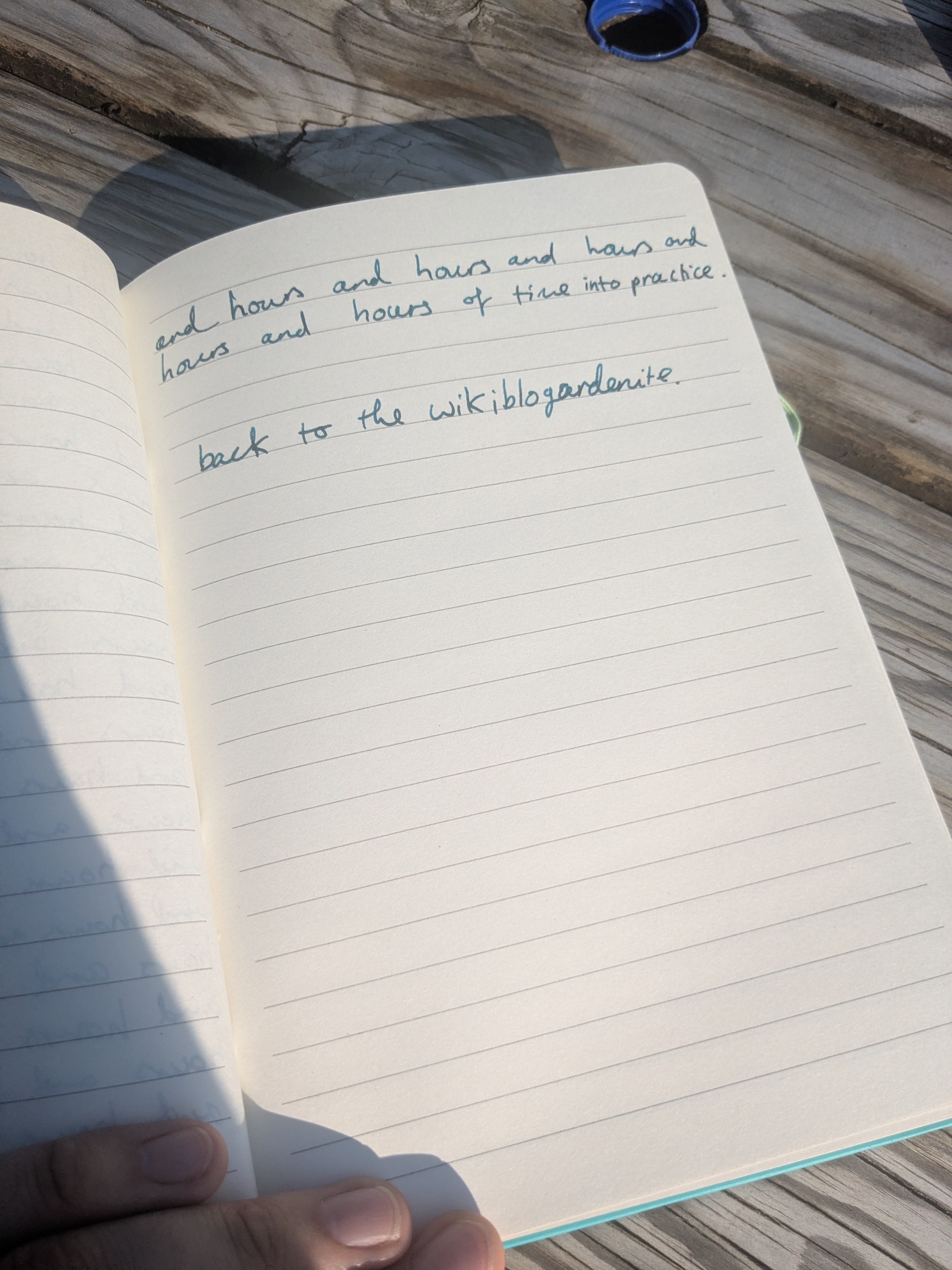my handwritten blog post