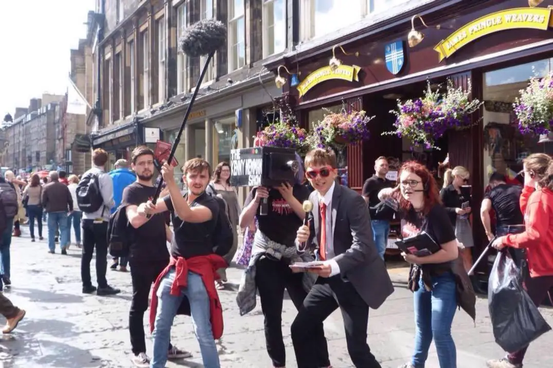 Me as a fake tv show host